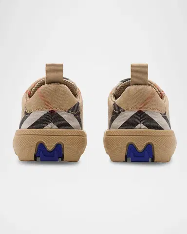 Burberry Kid 's Cambridge Cotton Check Sneakers | Thumbnail 4 Burberry Kid 's Cambridge Cotton Check Sneakers | Thumbnail 4