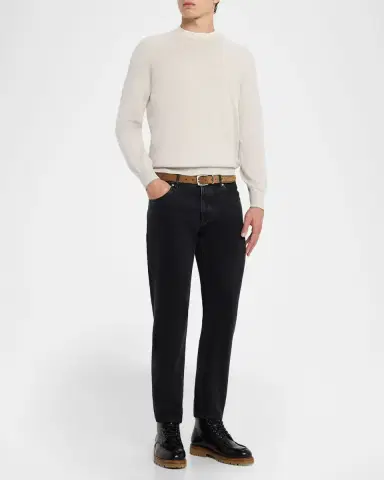 Brunello Cucinelli Men's Cashmere Crewneck Sweater | Thumbnail 2 Brunello Cucinelli Men's Cashmere Crewneck Sweater | Thumbnail 2