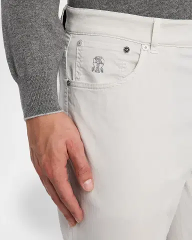 Brunello Cucinelli Men 's Italian-Fit Denim Five-Pocket Pants | Thumbnail 5 Brunello Cucinelli Men 's Italian-Fit Denim Five-Pocket Pants | Thumbnail 5