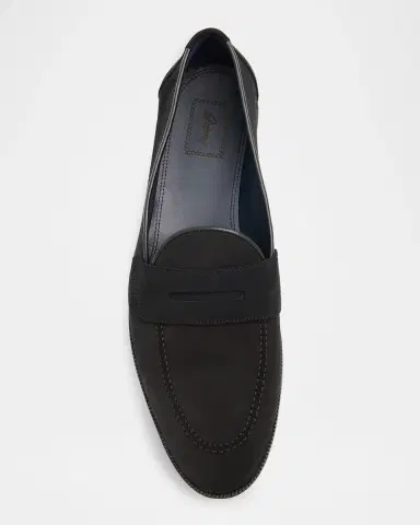 Brioni Men's Appia Suede Penny Loafers | Thumbnail 6 Brioni Men's Appia Suede Penny Loafers | Thumbnail 6