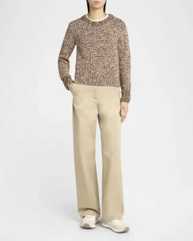 Moncler Marled Wool Crewneck Sweater | Thumbnail 2 Moncler Marled Wool Crewneck Sweater | Thumbnail 2