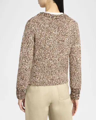 Moncler Marled Wool Crewneck Sweater | Thumbnail 3 Moncler Marled Wool Crewneck Sweater | Thumbnail 3