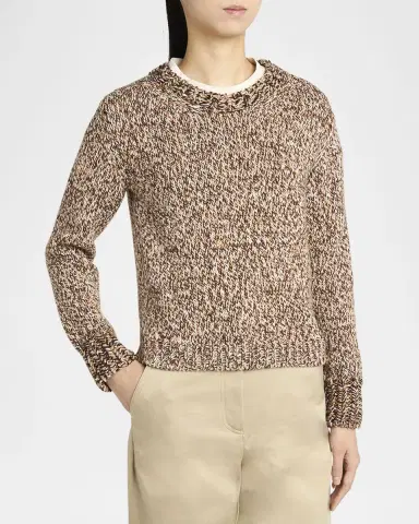 Moncler Marled Wool Crewneck Sweater | Thumbnail 4 Moncler Marled Wool Crewneck Sweater | Thumbnail 4