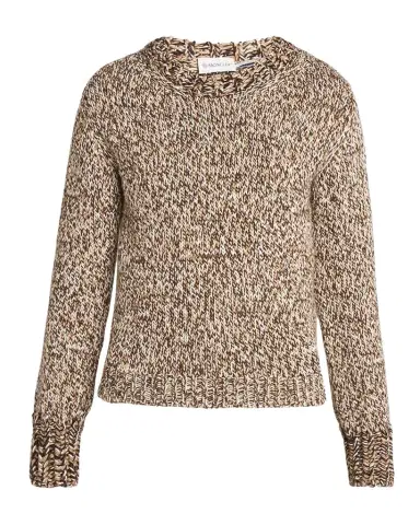 Moncler Marled Wool Crewneck Sweater | Thumbnail 1 Moncler Marled Wool Crewneck Sweater | Thumbnail 1
