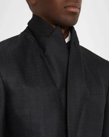 Giorgio Armani Men's Honeycomb Satin Peak Lapel Dinner Jacket | Thumbnail 7 Giorgio Armani Men's Honeycomb Satin Peak Lapel Dinner Jacket | Thumbnail 7