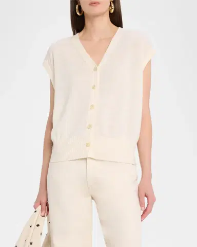 Apiece Apart Organic Linen-Cotton Knit Vest | Thumbnail 4 Apiece Apart Organic Linen-Cotton Knit Vest | Thumbnail 4