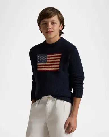 Polo Ralph Lauren Boy's Flag Intarsia Knit Sweater | Thumbnail 2 Polo Ralph Lauren Boy's Flag Intarsia Knit Sweater | Thumbnail 2