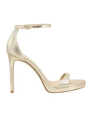 Stuart Weitzman Nudist Metallic Ankle-Wrap Platform Sandals | Thumbnail 1 Stuart Weitzman Nudist Metallic Ankle-Wrap Platform Sandals | Thumbnail 1