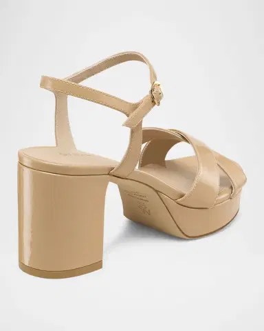 Stuart Weitzman Dayna Patent Crisscross Platform Sandals | Thumbnail 3 Stuart Weitzman Dayna Patent Crisscross Platform Sandals | Thumbnail 3