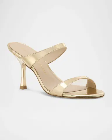 Stuart Weitzman Nudist Metallic Leather Slide Sandals | Thumbnail 2 Stuart Weitzman Nudist Metallic Leather Slide Sandals | Thumbnail 2