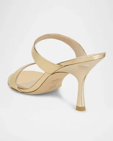 Stuart Weitzman Nudist Metallic Leather Slide Sandals | Thumbnail 4 Stuart Weitzman Nudist Metallic Leather Slide Sandals | Thumbnail 4
