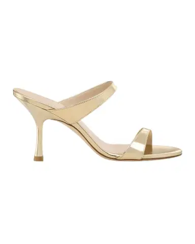 Stuart Weitzman Nudist Metallic Leather Slide Sandals | Thumbnail 1 Stuart Weitzman Nudist Metallic Leather Slide Sandals | Thumbnail 1