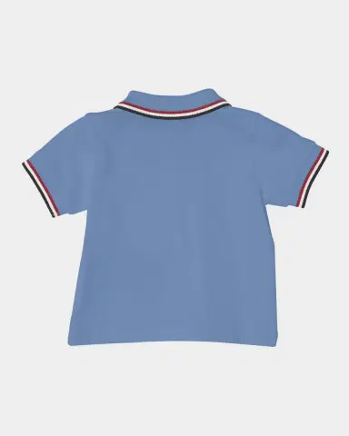 Moncler Boy 's Tricolor-Trim Short-Sleeve Polo Shirt | Thumbnail 2 Moncler Boy 's Tricolor-Trim Short-Sleeve Polo Shirt | Thumbnail 2