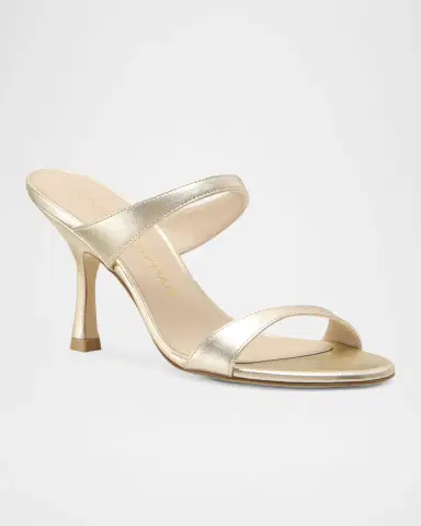 Stuart Weitzman Nudist Metallic Dual-Band Slide Sandals | Thumbnail 2 Stuart Weitzman Nudist Metallic Dual-Band Slide Sandals | Thumbnail 2