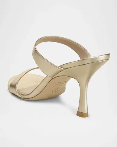 Stuart Weitzman Nudist Metallic Dual-Band Slide Sandals | Thumbnail 4 Stuart Weitzman Nudist Metallic Dual-Band Slide Sandals | Thumbnail 4