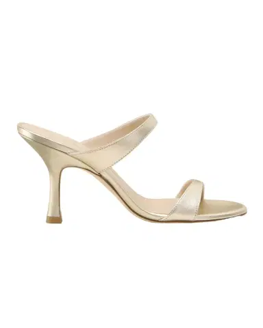 Stuart Weitzman Nudist Metallic Dual-Band Slide Sandals | Thumbnail 1 Stuart Weitzman Nudist Metallic Dual-Band Slide Sandals | Thumbnail 1