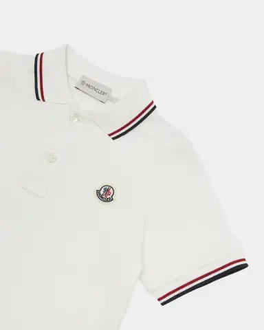Moncler Boy's Logo-Applique Short-Sleeve Polo Shirt | Thumbnail 3 Moncler Boy's Logo-Applique Short-Sleeve Polo Shirt | Thumbnail 3