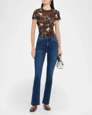 MOTHER The Mid-Rise Dazzler Ankle Fray Jeans | Thumbnail 2 MOTHER The Mid-Rise Dazzler Ankle Fray Jeans | Thumbnail 2