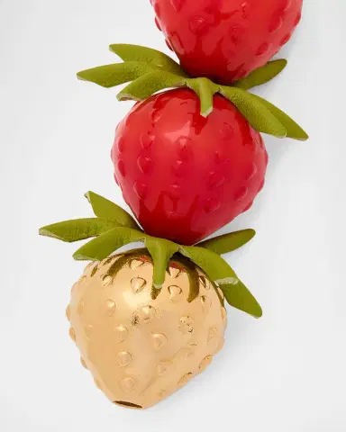 Loewe Strawberry Bag Charm in Acetate and Brass | Thumbnail 2 Loewe Strawberry Bag Charm in Acetate and Brass | Thumbnail 2