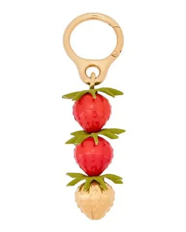 Loewe Strawberry Bag Charm in Acetate and Brass | Thumbnail 1 Loewe Strawberry Bag Charm in Acetate and Brass | Thumbnail 1