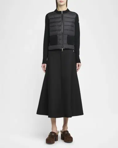 Moncler Padded Wool Zip-Up Cardigan | Thumbnail 2 Moncler Padded Wool Zip-Up Cardigan | Thumbnail 2