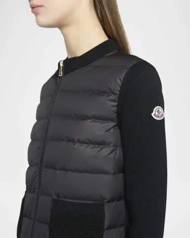 Moncler Padded Wool Zip-Up Cardigan | Thumbnail 5 Moncler Padded Wool Zip-Up Cardigan | Thumbnail 5