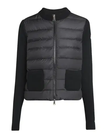 Moncler Padded Wool Zip-Up Cardigan | Thumbnail 1 Moncler Padded Wool Zip-Up Cardigan | Thumbnail 1