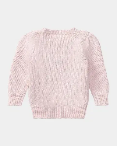 Polo Ralph Lauren Girl's Flag Intarsia Knit Sweater, Size 3M-24M | Thumbnail 2 Polo Ralph Lauren Girl's Flag Intarsia Knit Sweater, Size 3M-24M | Thumbnail 2