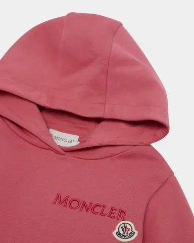 Moncler Girl 's Embroidered Logo Patch Hoodie, Size 12- | Thumbnail 3 Moncler Girl 's Embroidered Logo Patch Hoodie, Size 12- | Thumbnail 3