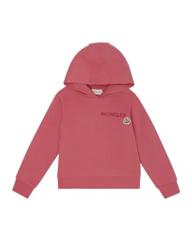Moncler Girl 's Embroidered Logo Patch Hoodie, Size 12- | Thumbnail 1 Moncler Girl 's Embroidered Logo Patch Hoodie, Size 12- | Thumbnail 1