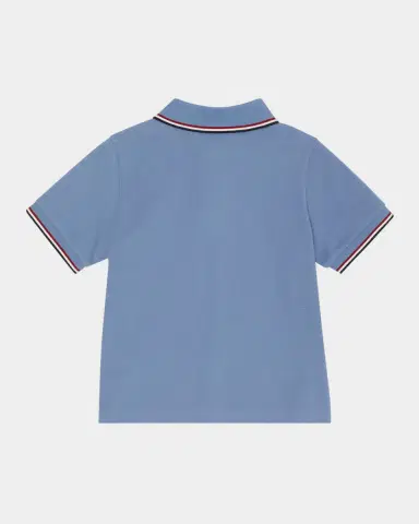 Moncler Boy 's Tricolor-Trim Short-Sleeve Polo Shirt | Thumbnail 2 Moncler Boy 's Tricolor-Trim Short-Sleeve Polo Shirt | Thumbnail 2