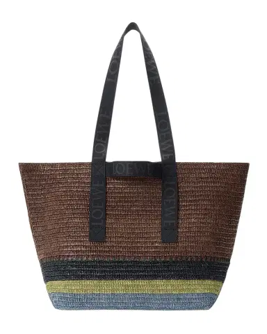 Loewe Men's Fold Raffia Shopper Tote Bag | Thumbnail 1 Loewe Men's Fold Raffia Shopper Tote Bag | Thumbnail 1