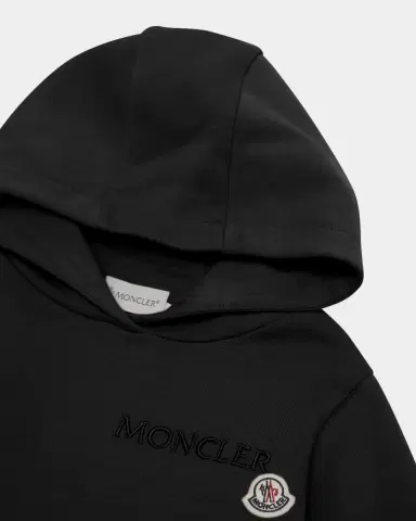 Moncler Girl 's Embroidered Logo Applique Hoodie, Size 8- | Thumbnail 3 Moncler Girl 's Embroidered Logo Applique Hoodie, Size 8- | Thumbnail 3