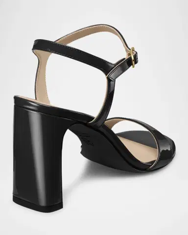 Stuart Weitzman Babette Patent Leather Ankle-Strap Sandals | Thumbnail 3 Stuart Weitzman Babette Patent Leather Ankle-Strap Sandals | Thumbnail 3