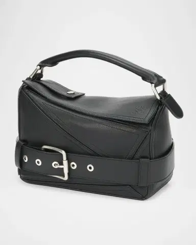 Loewe Puzzle Biker Top-Handle Bag in Shiny Leather | Thumbnail 2 Loewe Puzzle Biker Top-Handle Bag in Shiny Leather | Thumbnail 2