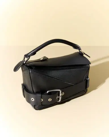 Loewe Puzzle Biker Top-Handle Bag in Shiny Leather | Thumbnail 3 Loewe Puzzle Biker Top-Handle Bag in Shiny Leather | Thumbnail 3