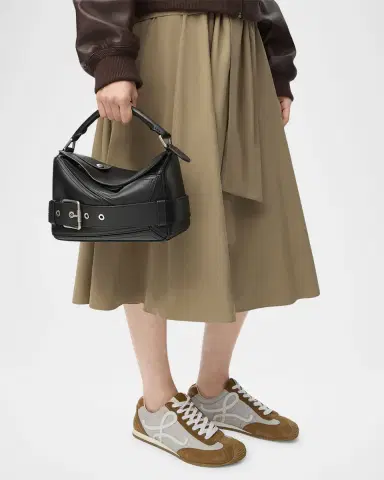 Loewe Puzzle Biker Top-Handle Bag in Shiny Leather | Thumbnail 4 Loewe Puzzle Biker Top-Handle Bag in Shiny Leather | Thumbnail 4
