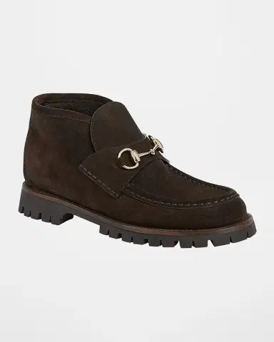 Gucci Sylke Suede Horsebit Booties | Thumbnail 2 Gucci Sylke Suede Horsebit Booties | Thumbnail 2