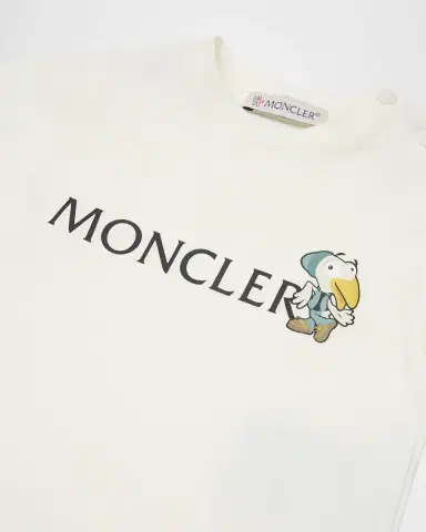 Moncler Boy 's MonDuck Logo-Print Short-Sleeve T-Shirt, Size 3M-3 | Thumbnail 3 Moncler Boy 's MonDuck Logo-Print Short-Sleeve T-Shirt, Size 3M-3 | Thumbnail 3
