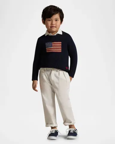 Polo Ralph Lauren Boy's Flag Intarsia Knit Sweater | Thumbnail 4 Polo Ralph Lauren Boy's Flag Intarsia Knit Sweater | Thumbnail 4