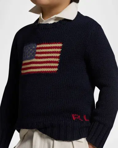 Polo Ralph Lauren Boy's Flag Intarsia Knit Sweater | Thumbnail 5 Polo Ralph Lauren Boy's Flag Intarsia Knit Sweater | Thumbnail 5