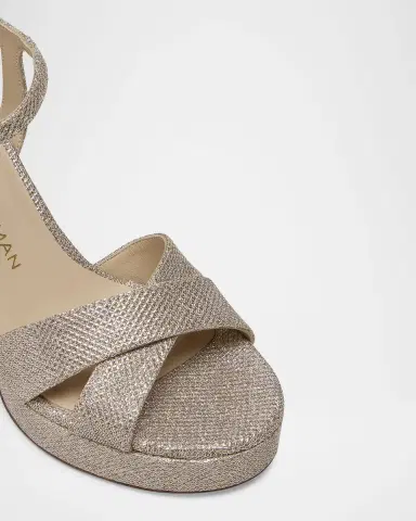 Stuart Weitzman Dayna Metallic Crisscross Platform Sandals | Thumbnail 4 Stuart Weitzman Dayna Metallic Crisscross Platform Sandals | Thumbnail 4