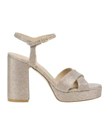 Stuart Weitzman Dayna Metallic Crisscross Platform Sandals | Thumbnail 1 Stuart Weitzman Dayna Metallic Crisscross Platform Sandals | Thumbnail 1