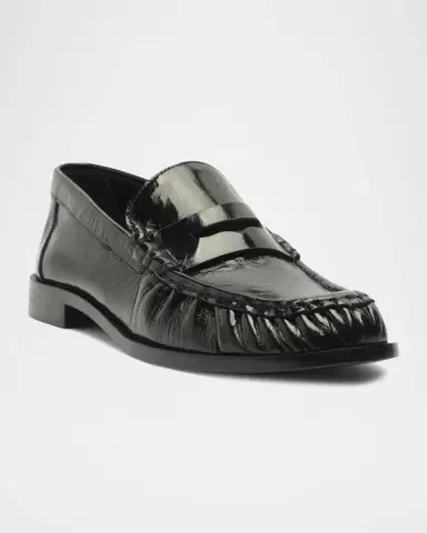 Schutz Tyche Shiny Leather Penny Loafers | Thumbnail 2 Schutz Tyche Shiny Leather Penny Loafers | Thumbnail 2