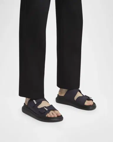McQueen Men's Rubber Double-Buckle Sandals | Thumbnail 2 McQueen Men's Rubber Double-Buckle Sandals | Thumbnail 2
