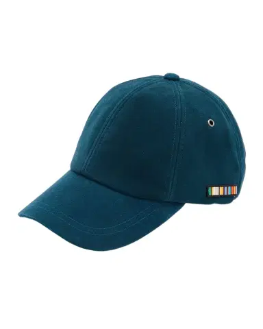 Paul Smith Men 's Suede Signature Stripe Applique Baseball Cap | Thumbnail 1 Paul Smith Men 's Suede Signature Stripe Applique Baseball Cap | Thumbnail 1