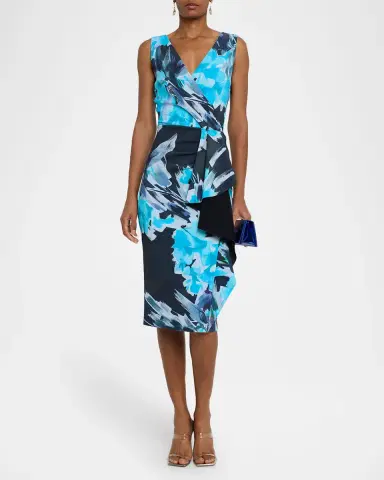 Chiara Boni La Petite Robe Draped Abstract-Print Bodycon Dress | Thumbnail 2 Chiara Boni La Petite Robe Draped Abstract-Print Bodycon Dress | Thumbnail 2