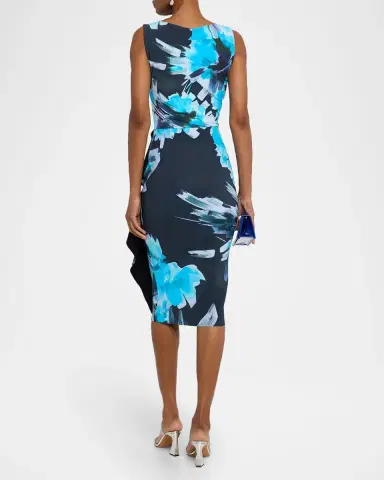 Chiara Boni La Petite Robe Draped Abstract-Print Bodycon Dress | Thumbnail 3 Chiara Boni La Petite Robe Draped Abstract-Print Bodycon Dress | Thumbnail 3