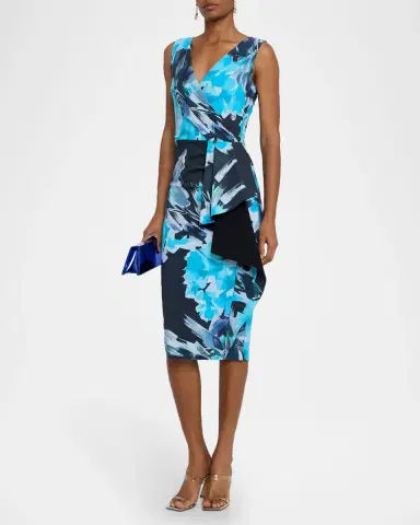 Chiara Boni La Petite Robe Draped Abstract-Print Bodycon Dress | Thumbnail 4 Chiara Boni La Petite Robe Draped Abstract-Print Bodycon Dress | Thumbnail 4