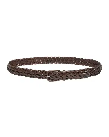 Giorgio Armani Men 's Covered-Buckle Braided Leather Belt | Thumbnail 1 Giorgio Armani Men 's Covered-Buckle Braided Leather Belt | Thumbnail 1